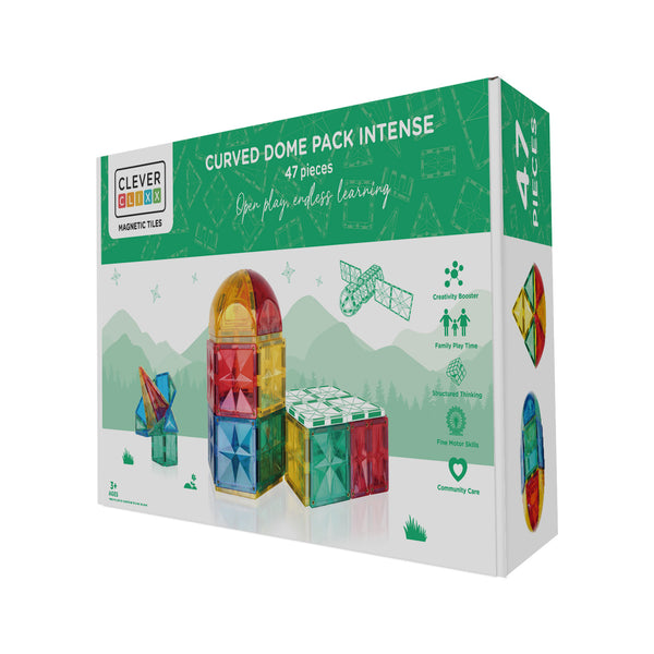 Curved Dome Pack Intense Magnetic Tiles 47 Pieces
