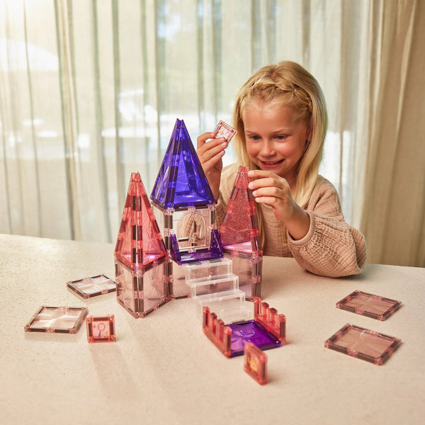 Princess Palace Light Up Magnetic Building Tiles 38 Pieces