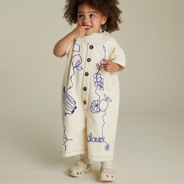 Cali Embroidered Sleeveless Overall