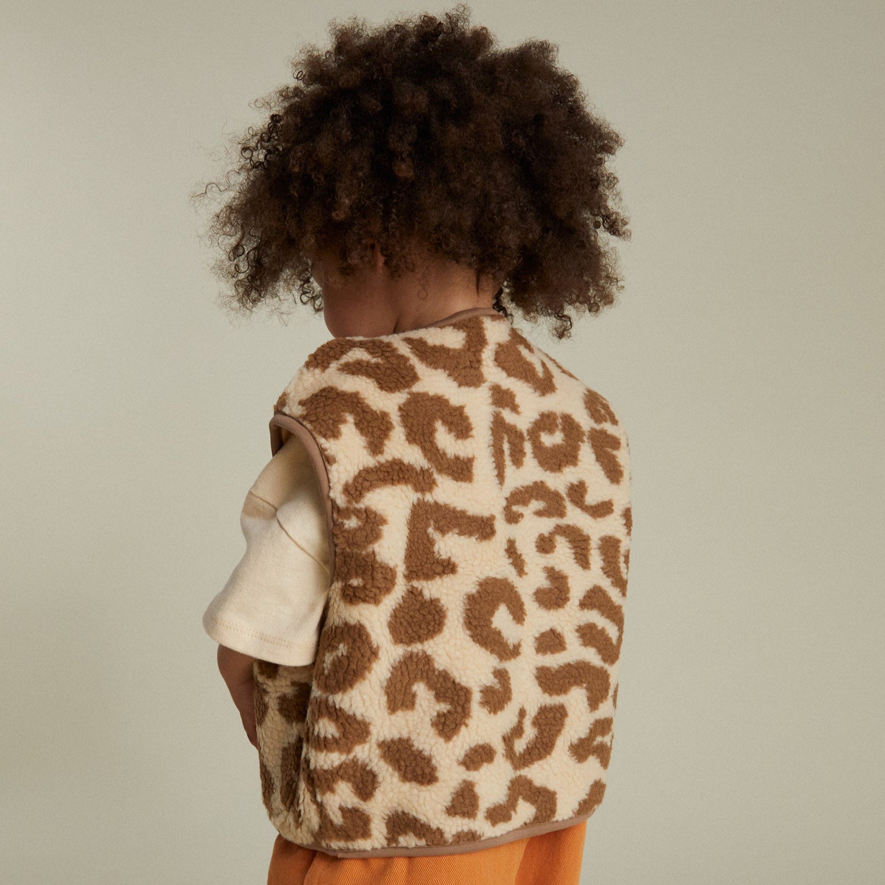 Alma Borg Leopard Print Teddy Gilet-Claude & Co