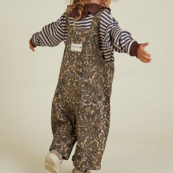 Blythe Leopard Print Cotton Dungarees
