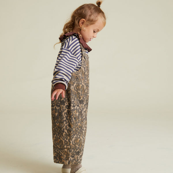 Blythe Leopard Print Cotton Dungarees