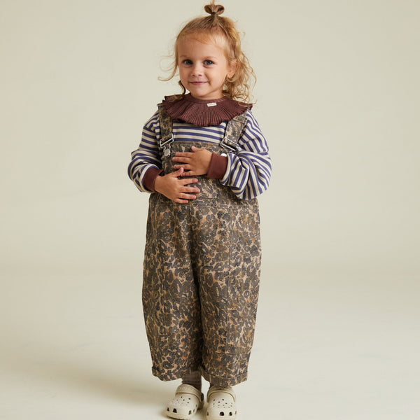 Blythe Leopard Print Cotton Dungarees