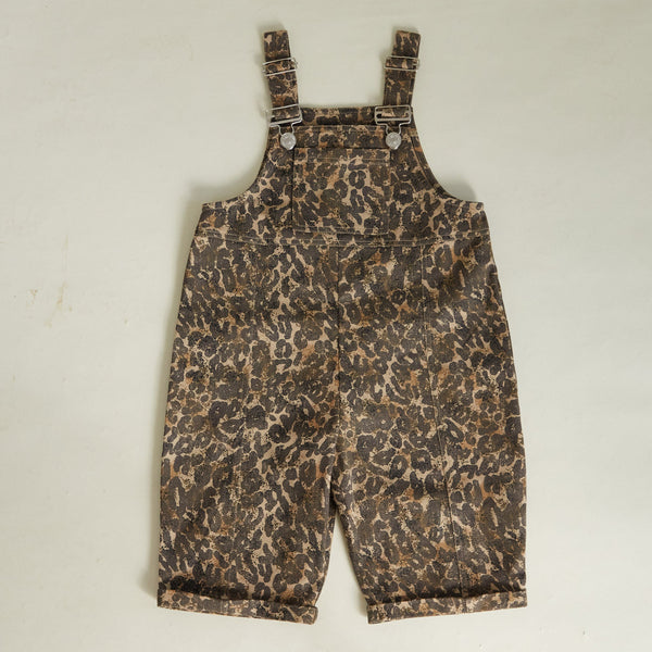 Blythe Leopard Print Cotton Dungarees