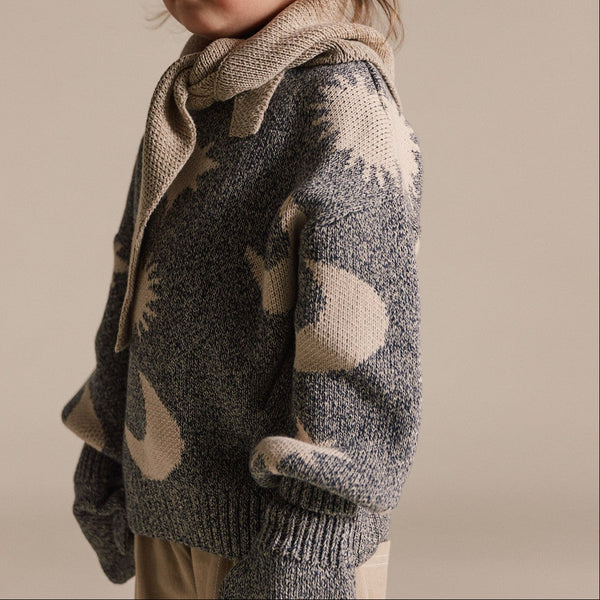 Cozmo Midnight Moon Star Print Knitted Sweater