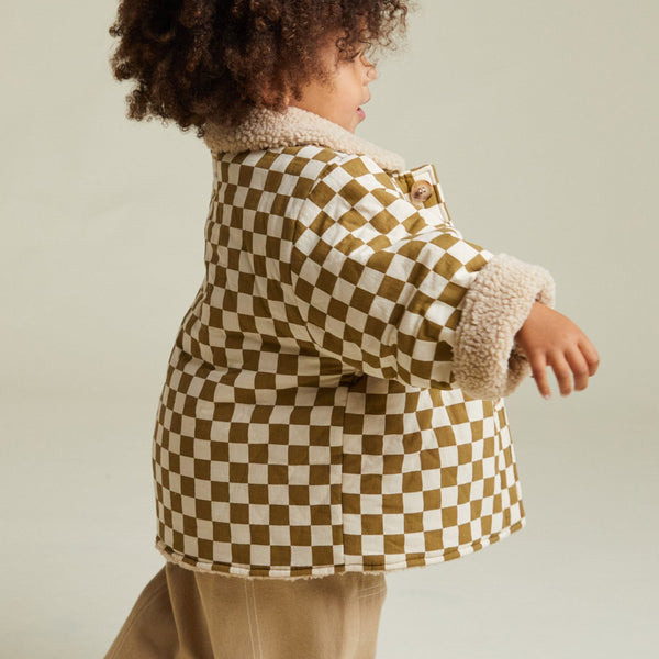 Emery Coco Checkerboard Padded Coat