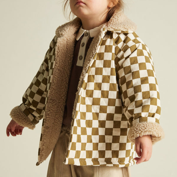 Emery Coco Checkerboard Padded Coat