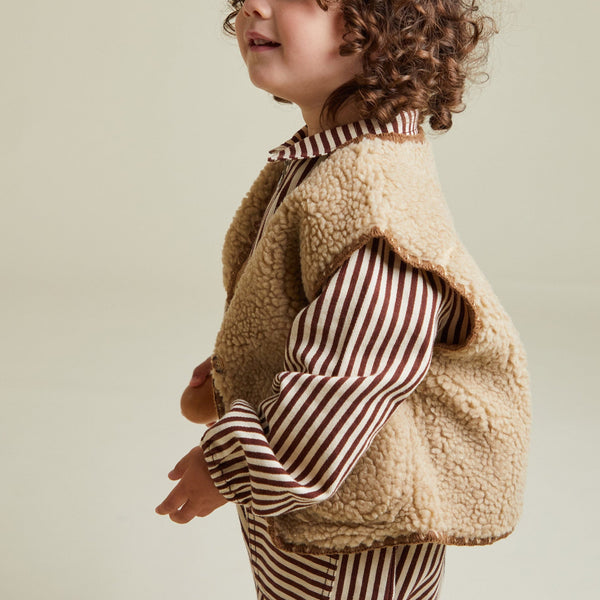 Amos Sand Folk Teddy Gilet