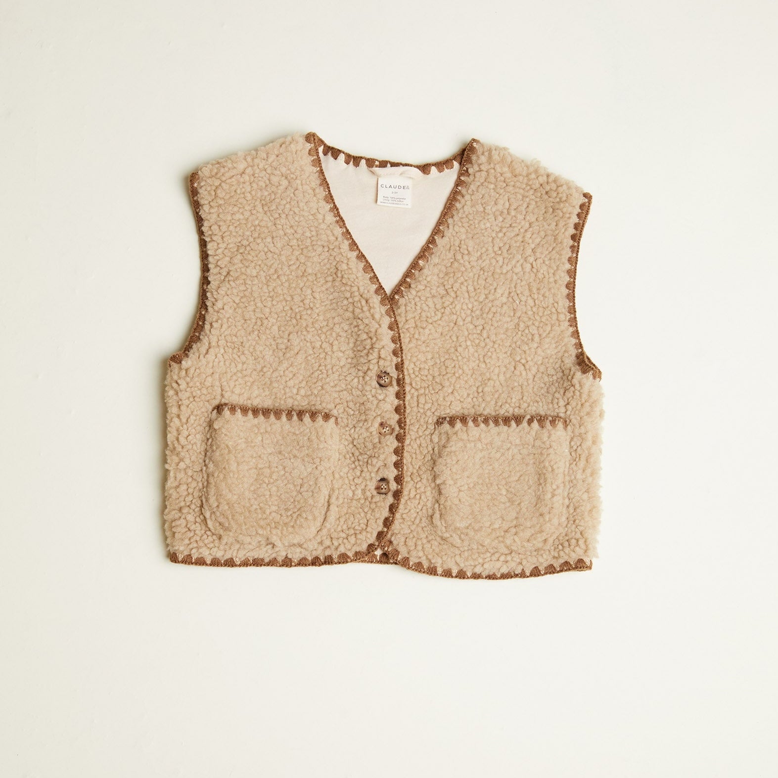 Alma Borg Leopard Print Teddy Gilet-Claude & Co