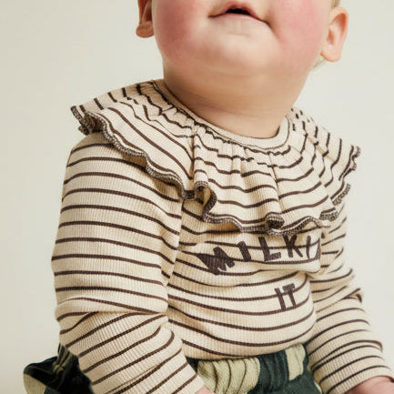 Bobbi Coco Stripe Detachable Frilled Collar Bib