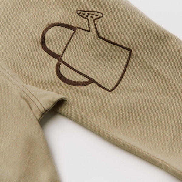 Quinn Allotment Embroidered Cotton Boilersuit Overall (Olive)