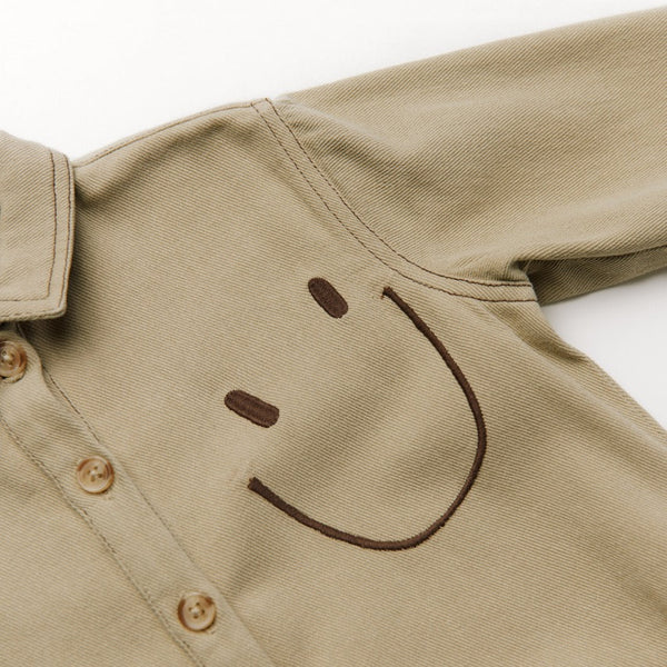 Quinn Allotment Embroidered Cotton Boilersuit Overall (Olive)