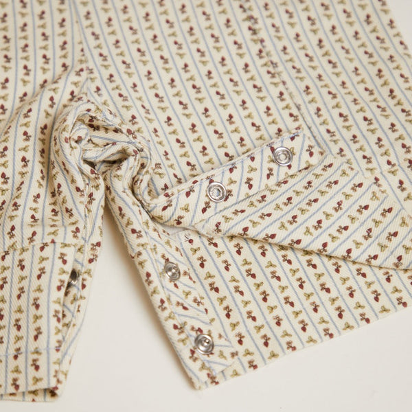 Blythe Radish Print Stripe Cotton Dungarees