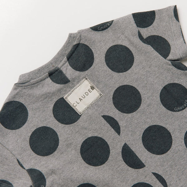 Opal Polka Dot Marl Cotton Playsuit Romper