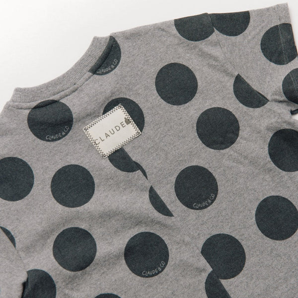 Opal Polka Dot Marl Cotton Playsuit Romper