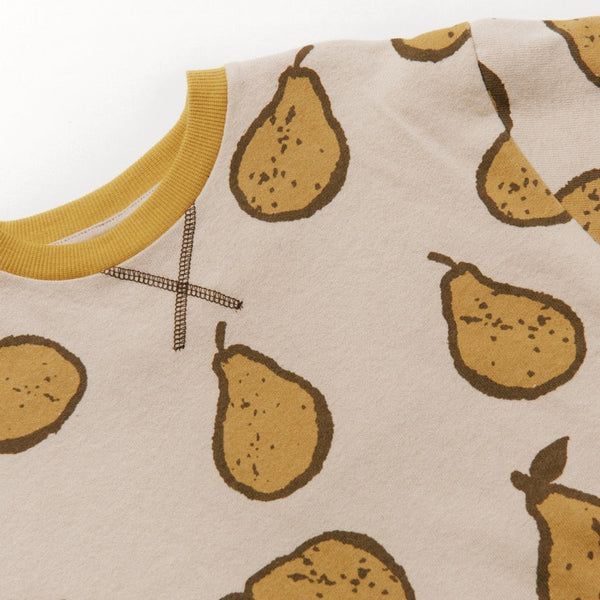 Opal Pear Print Cotton Playsuit Romper (Almond)