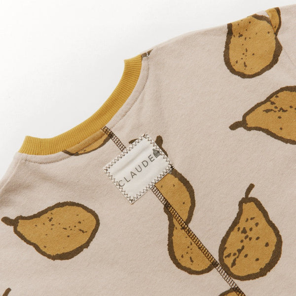 Opal Pear Print Cotton Playsuit Romper (Almond)