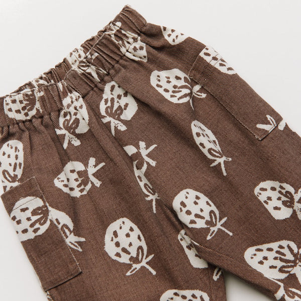 Emerson Choco Strawberry Printed Cotton Trouser