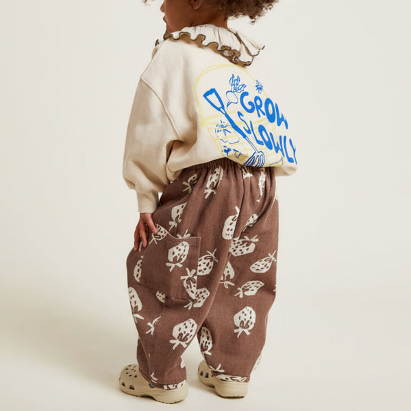 Emerson Choco Strawberry Printed Cotton Trouser