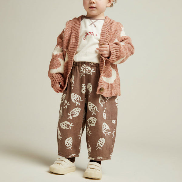 Emerson Choco Strawberry Printed Cotton Trouser