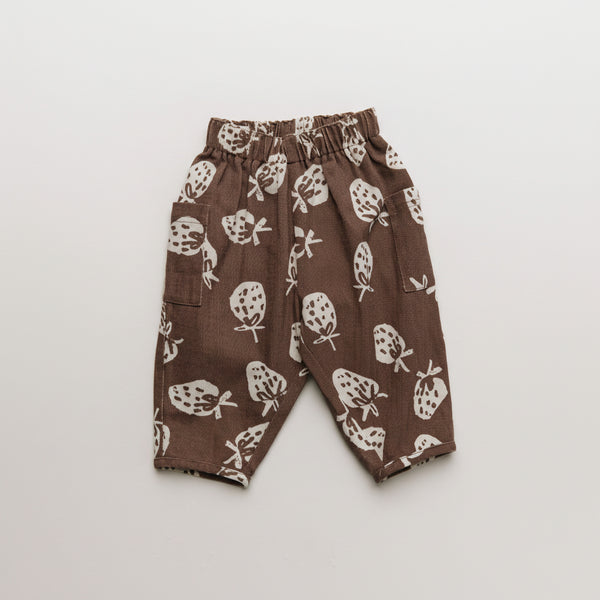 Emerson Choco Strawberry Printed Cotton Trouser