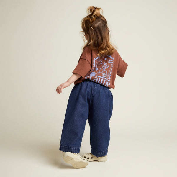 Lenni Mocha Shed Print Cotton Tee