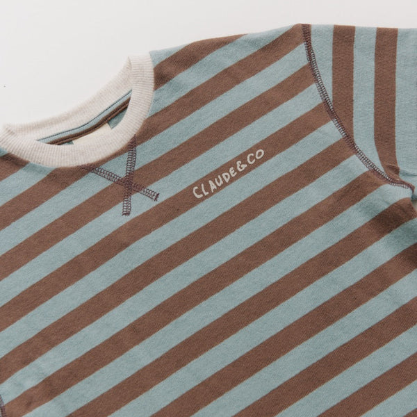 Rue Choco Stripe Cotton Long Sleeve Tee