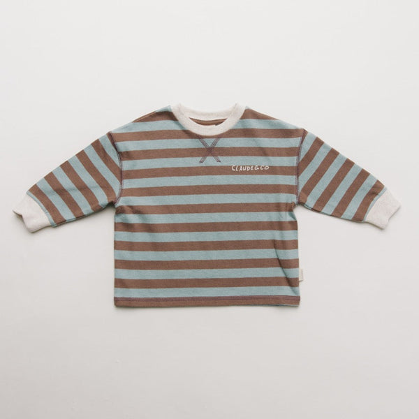 Rue Choco Stripe Cotton Long Sleeve Tee