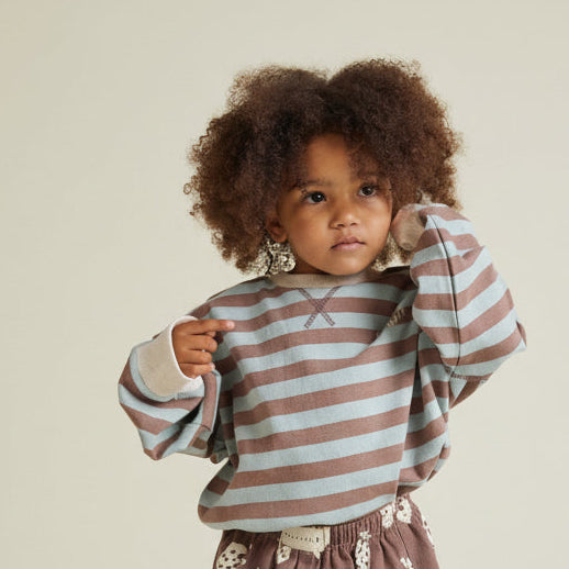 Rue Choco Stripe Cotton Long Sleeve Tee
