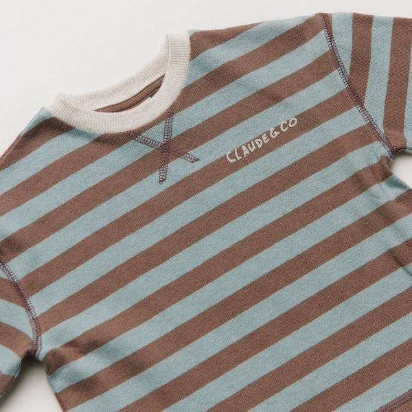 Rue Choco Stripe Cotton Long Sleeve Tee