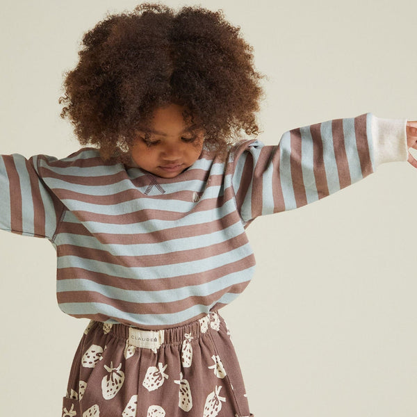 Rue Choco Stripe Cotton Long Sleeve Tee