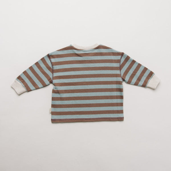 Rue Choco Stripe Cotton Long Sleeve Tee