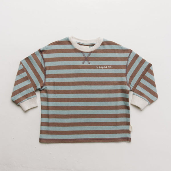 Rue Choco Stripe Cotton Long Sleeve Tee