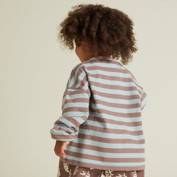 Rue Choco Stripe Cotton Long Sleeve Tee