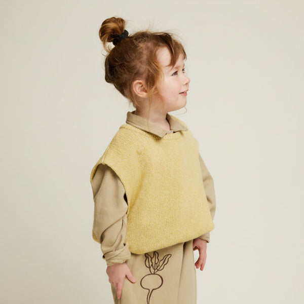 Noa Organic Cotton Knit Tank Vest (Mustard)
