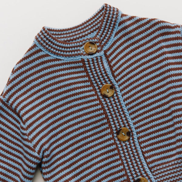 Emil Coco Sky Stripe Knit Cardigan