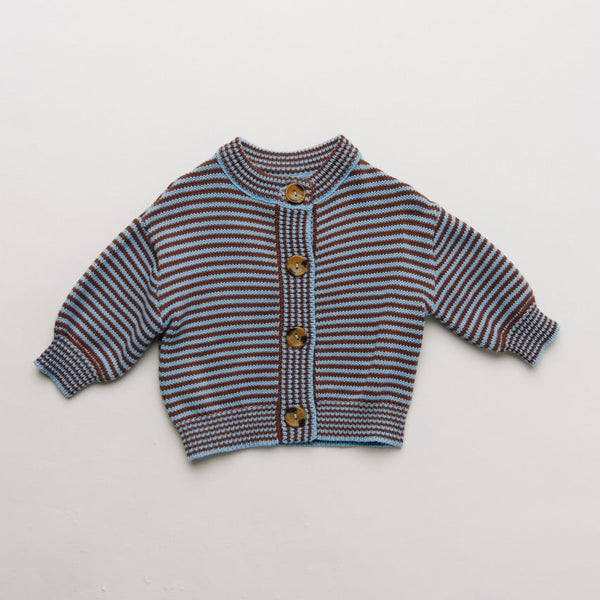 Emil Coco Sky Stripe Knit Cardigan