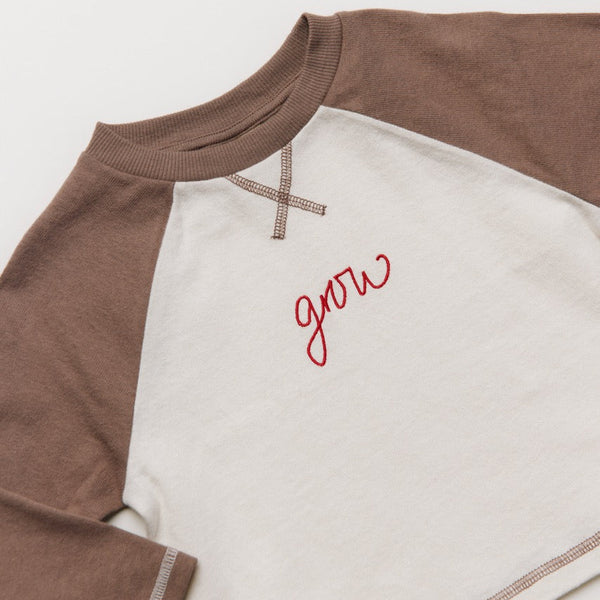 Jude Raglan Grow Cotton Long Sleeve Tee