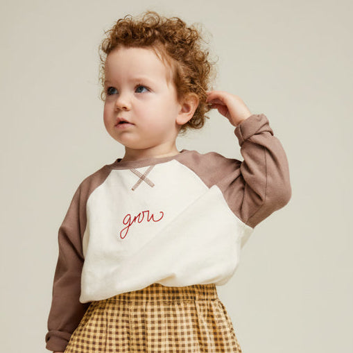 Jude Raglan Grow Cotton Long Sleeve Tee