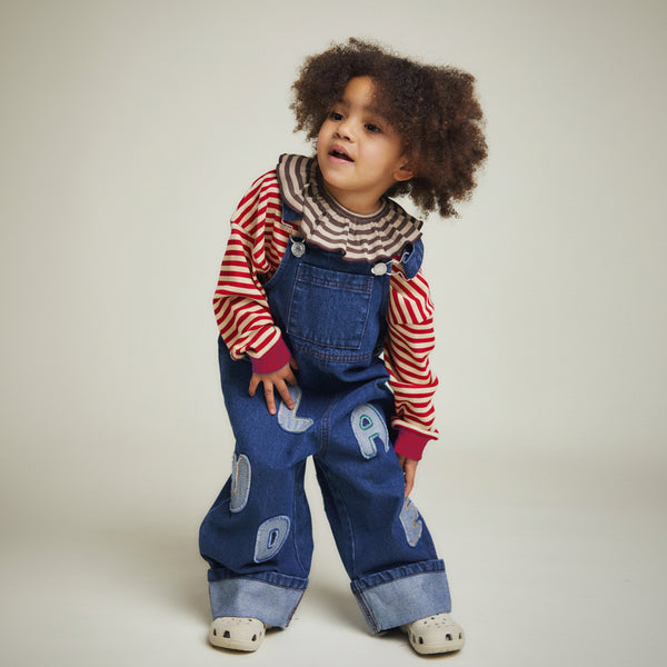 Blythe Claude Patch Cotton Denim Dungaree
