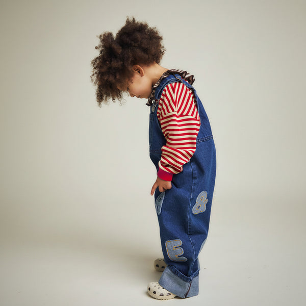 Blythe Claude Patch Cotton Denim Dungaree