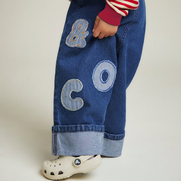 Blythe Claude Patch Cotton Denim Dungaree