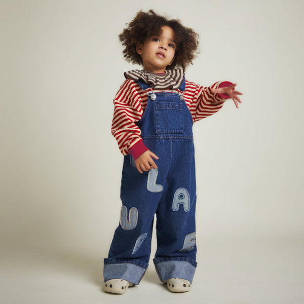 Blythe Claude Patch Cotton Denim Dungaree