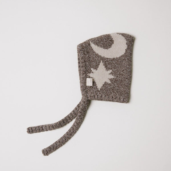 Cozmo Brown Moon Star Cotton Knit Bonnet