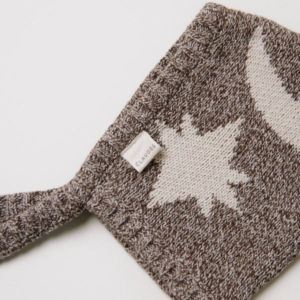Cozmo Brown Moon Star Cotton Knit Bonnet