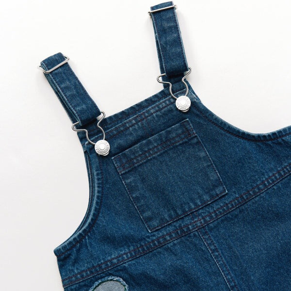 Blythe Claude Patch Cotton Denim Dungaree