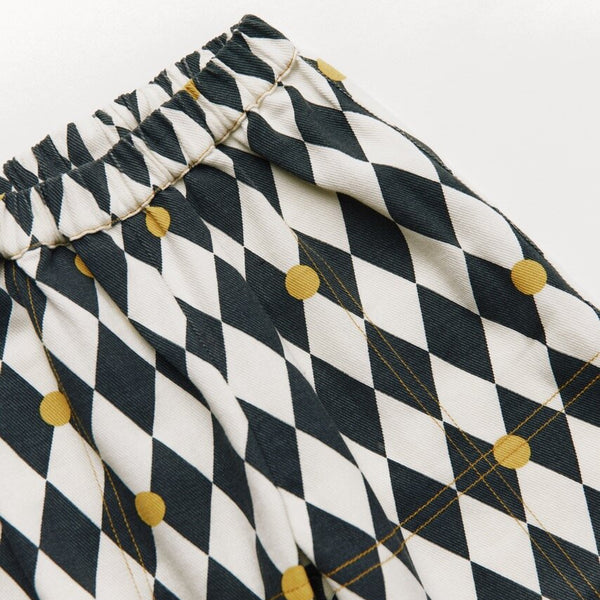 Rex Harlequin Spot Cotton Trouser