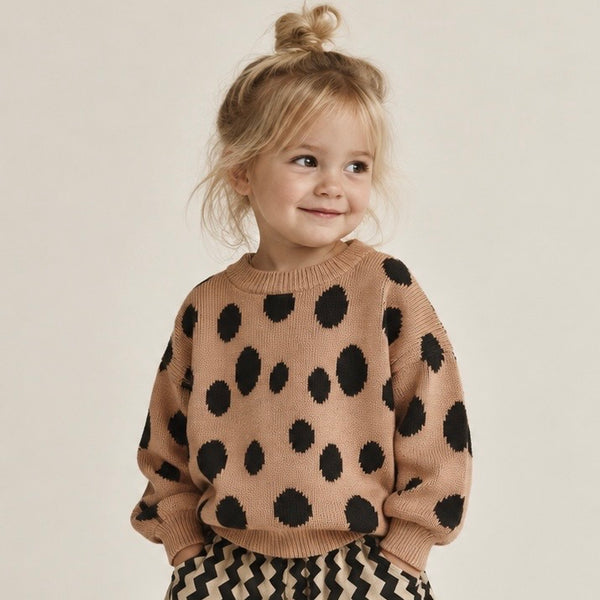 Orlane Intarsia Cotton Knit Jumper (Mega Leo Spot/Pale Tuscany)