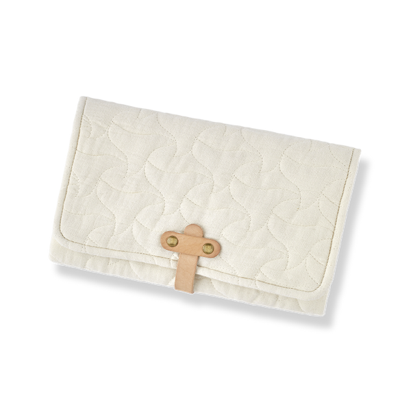 Cotton Quilted Baby Changing Mat (Ecru)
