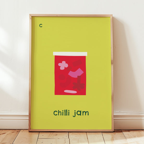 C for Chilli Jam - Alphabet Art Print